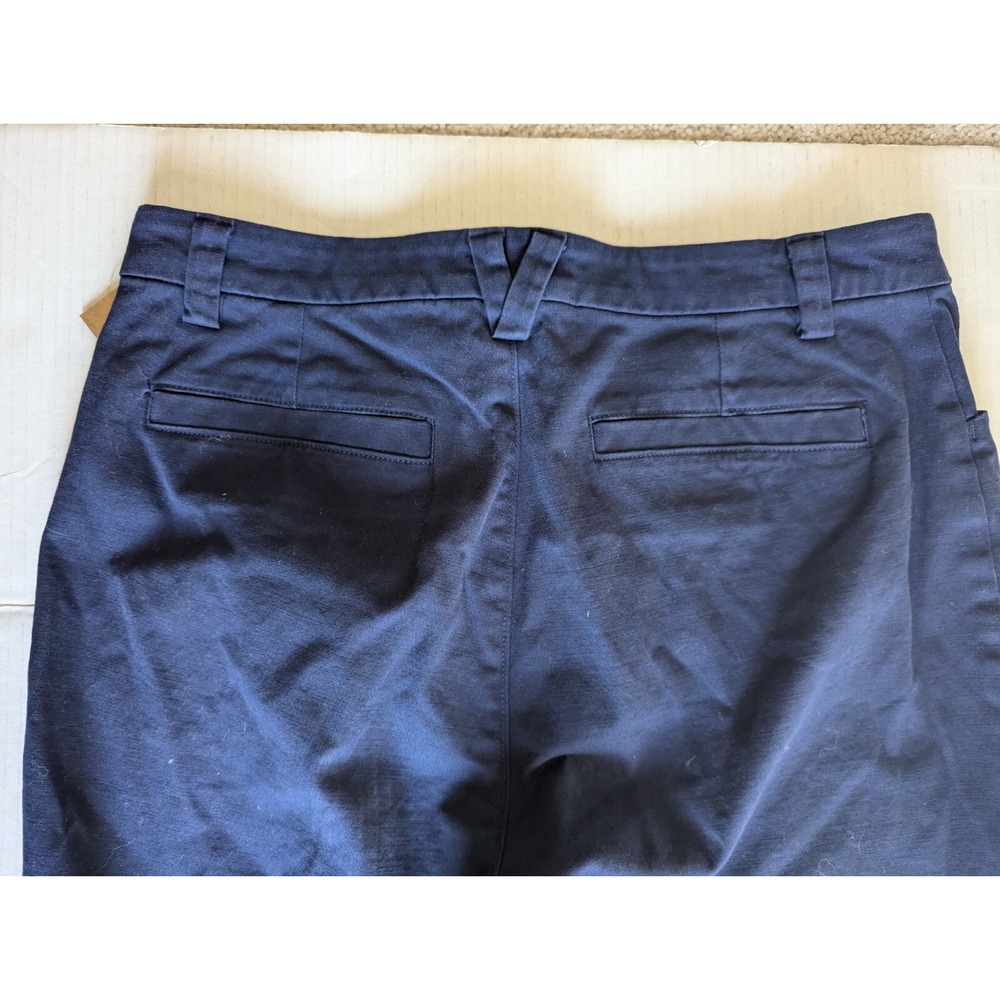NWT Duluth Trading Pants Women's Sz 8 Blue Cropped Wide Leg Chino Cotton Blend - Picture 7 of 10